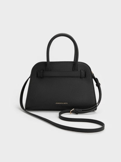 CHARLES & KEITH Trusted | Aubrielle Belted Tote Bag - Black