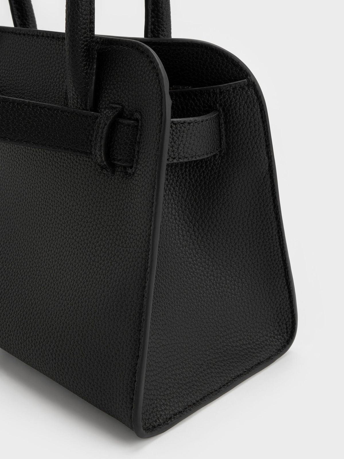 CHARLES & KEITH Trusted | Aubrielle Belted Tote Bag - Black
