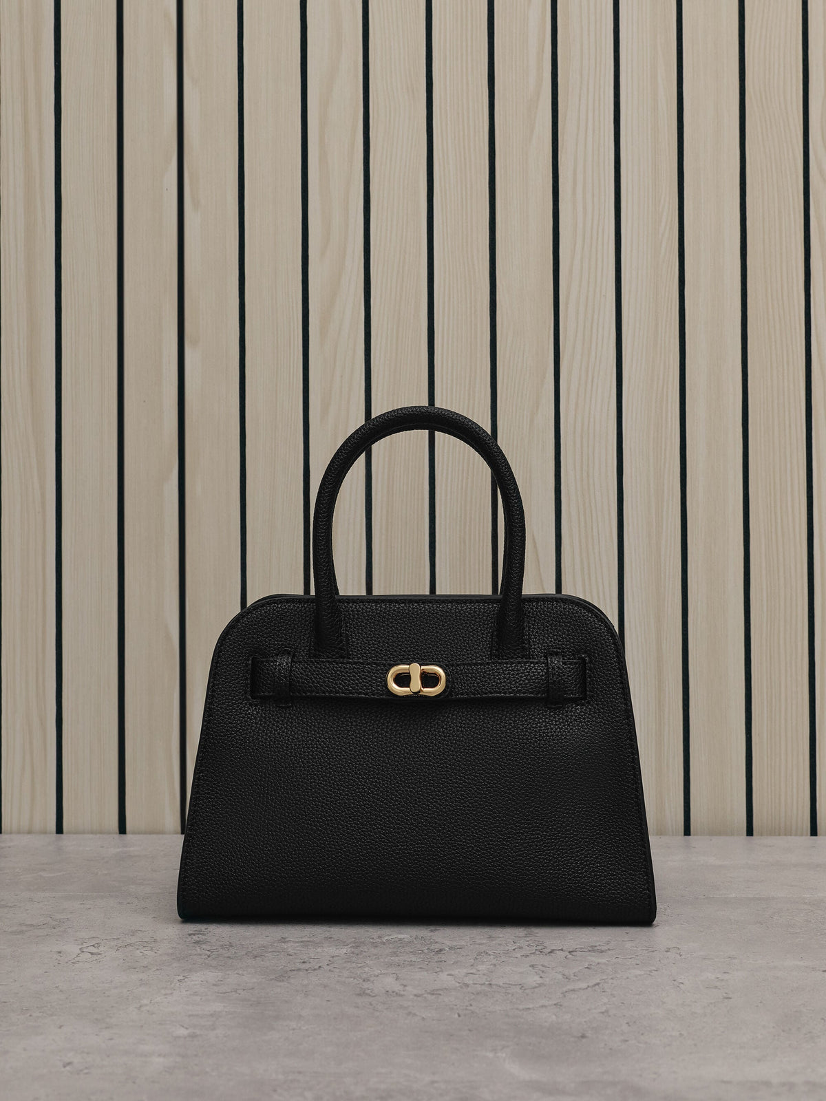 CHARLES & KEITH Trusted | Aubrielle Belted Tote Bag - Black