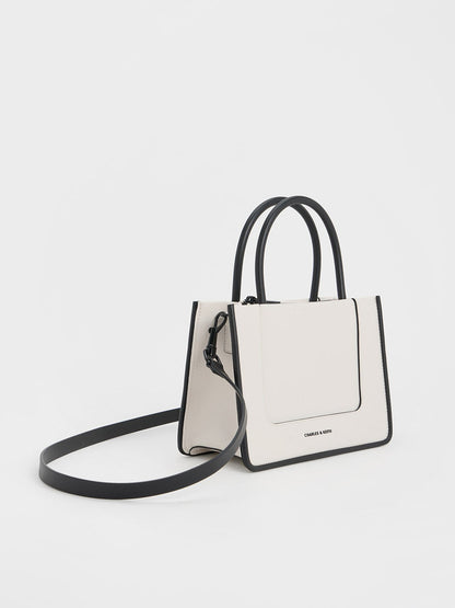 CHARLES & KEITH Exclusive | Mini Daylla Tote Bag - Cream