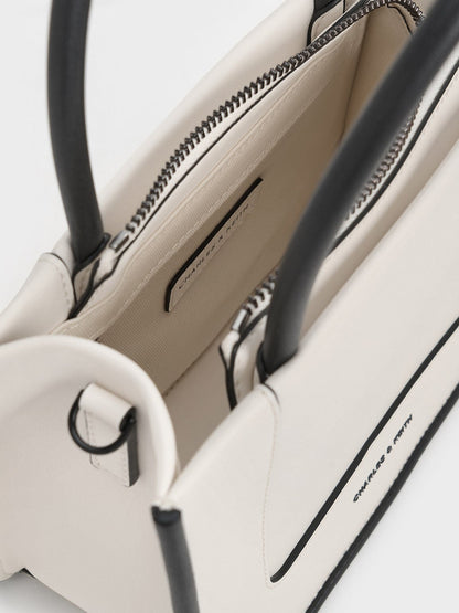 CHARLES & KEITH Exclusive | Mini Daylla Tote Bag - Cream