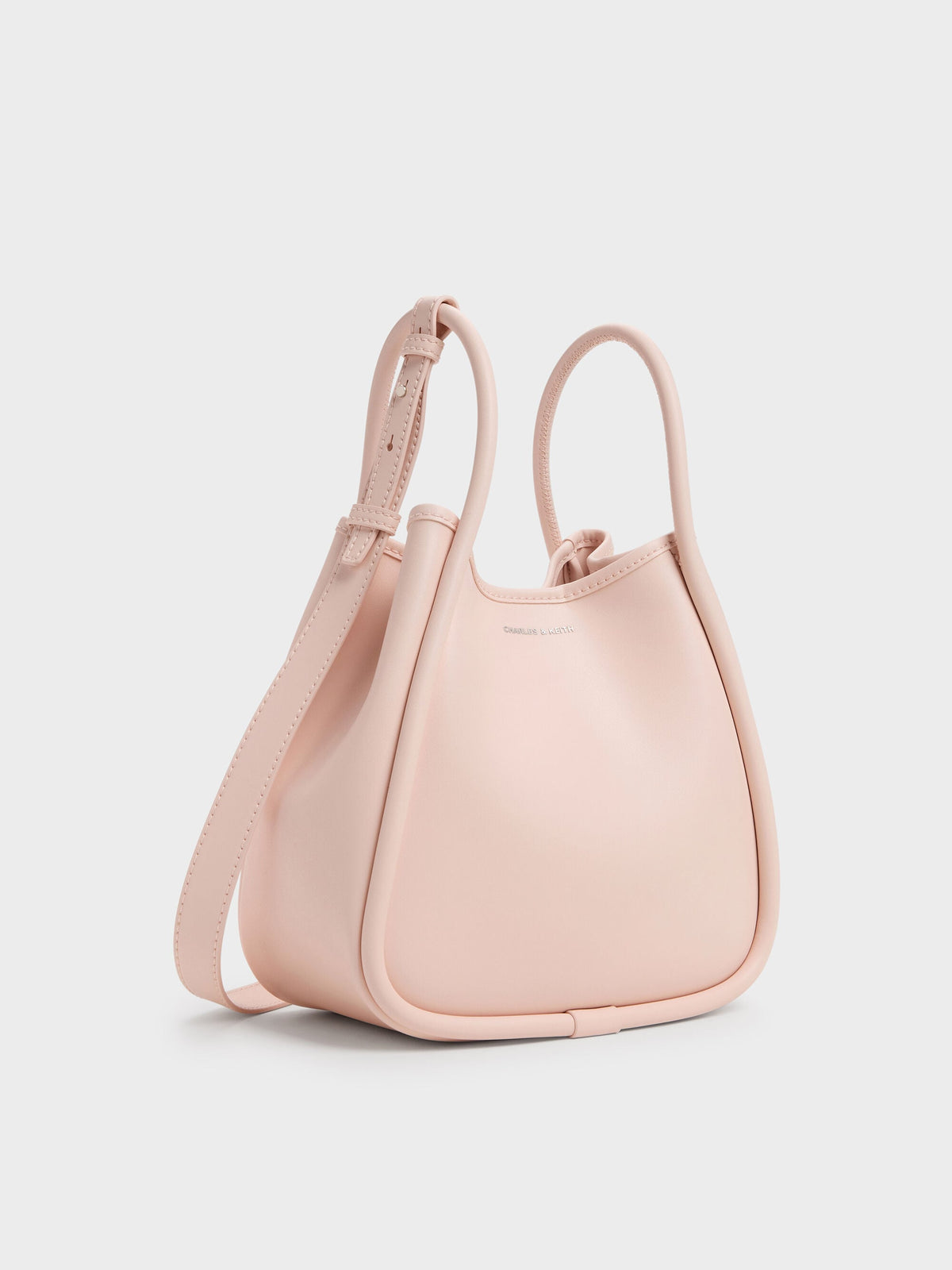 CHARLES & KEITH Exclusive | Mini Lyla Tubular Tote Bag - Soft Pink