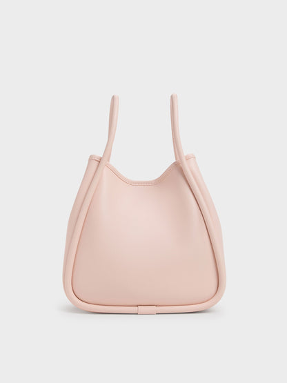 CHARLES & KEITH Exclusive | Mini Lyla Tubular Tote Bag - Soft Pink