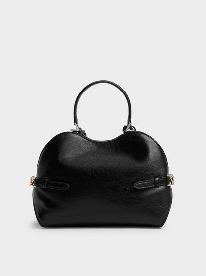 CHARLES & KEITH Trending | Delfina Chain Side-Belt Tote Bag - Noir