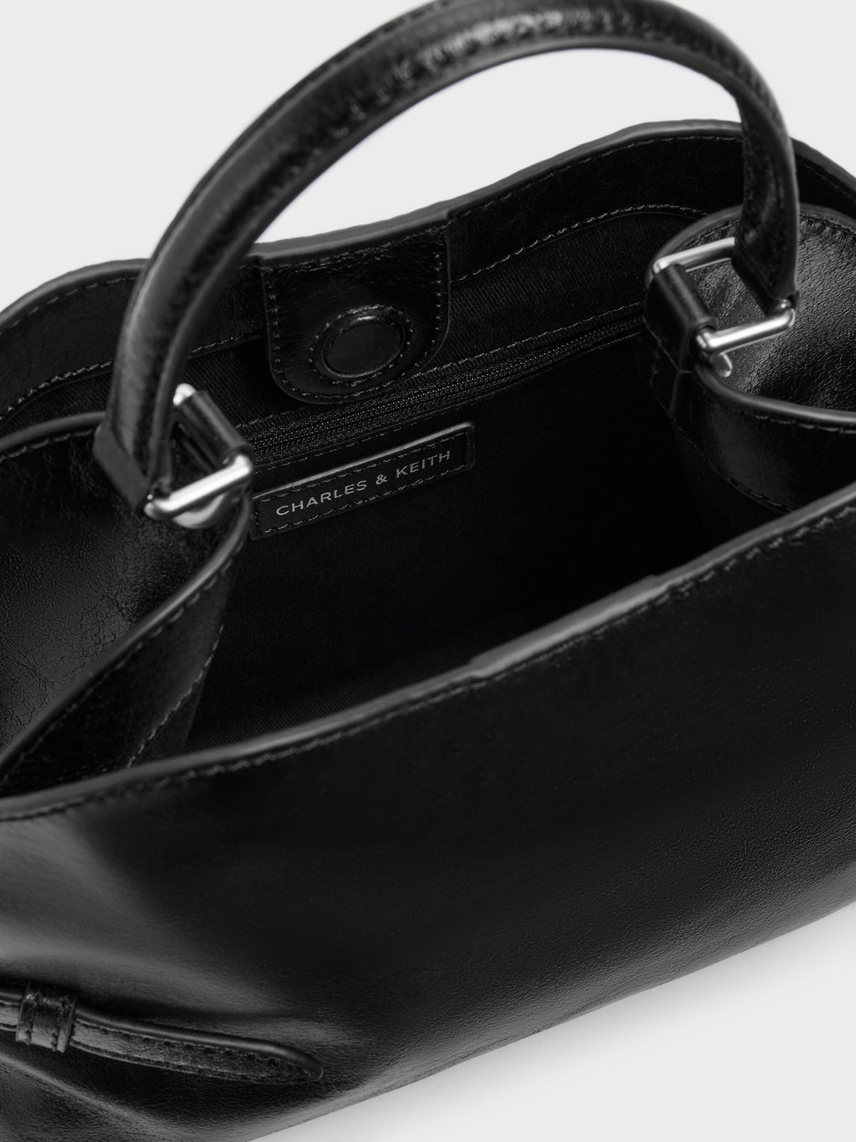 CHARLES & KEITH Trending | Delfina Chain Side-Belt Tote Bag - Noir