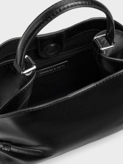 CHARLES & KEITH Trending | Delfina Chain Side-Belt Tote Bag - Noir