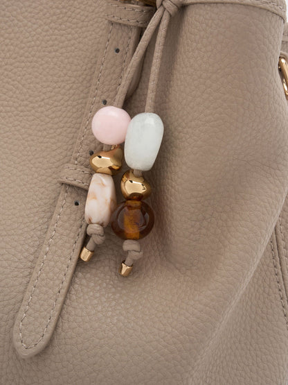 CHARLES & KEITH Trending | Baral Bead-Charm Tote Bag - Taupe