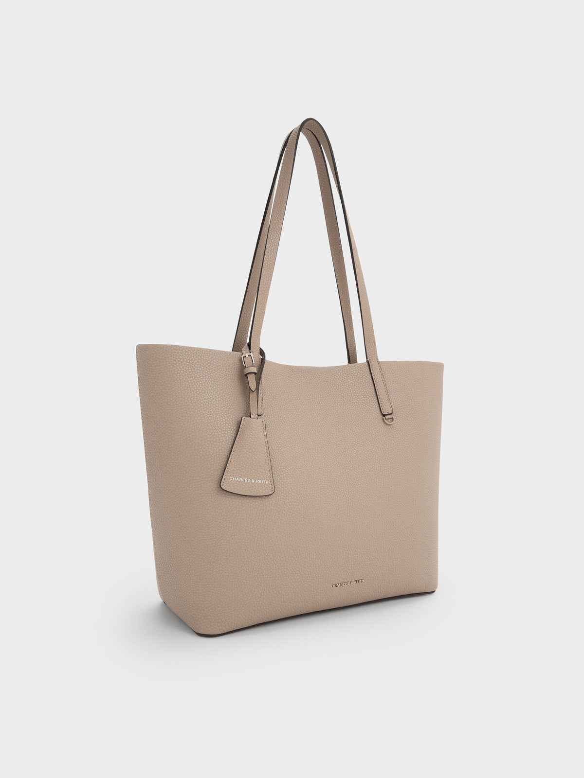 CHARLES & KEITH Best Seller | Beryl Tote Bag - Taupe