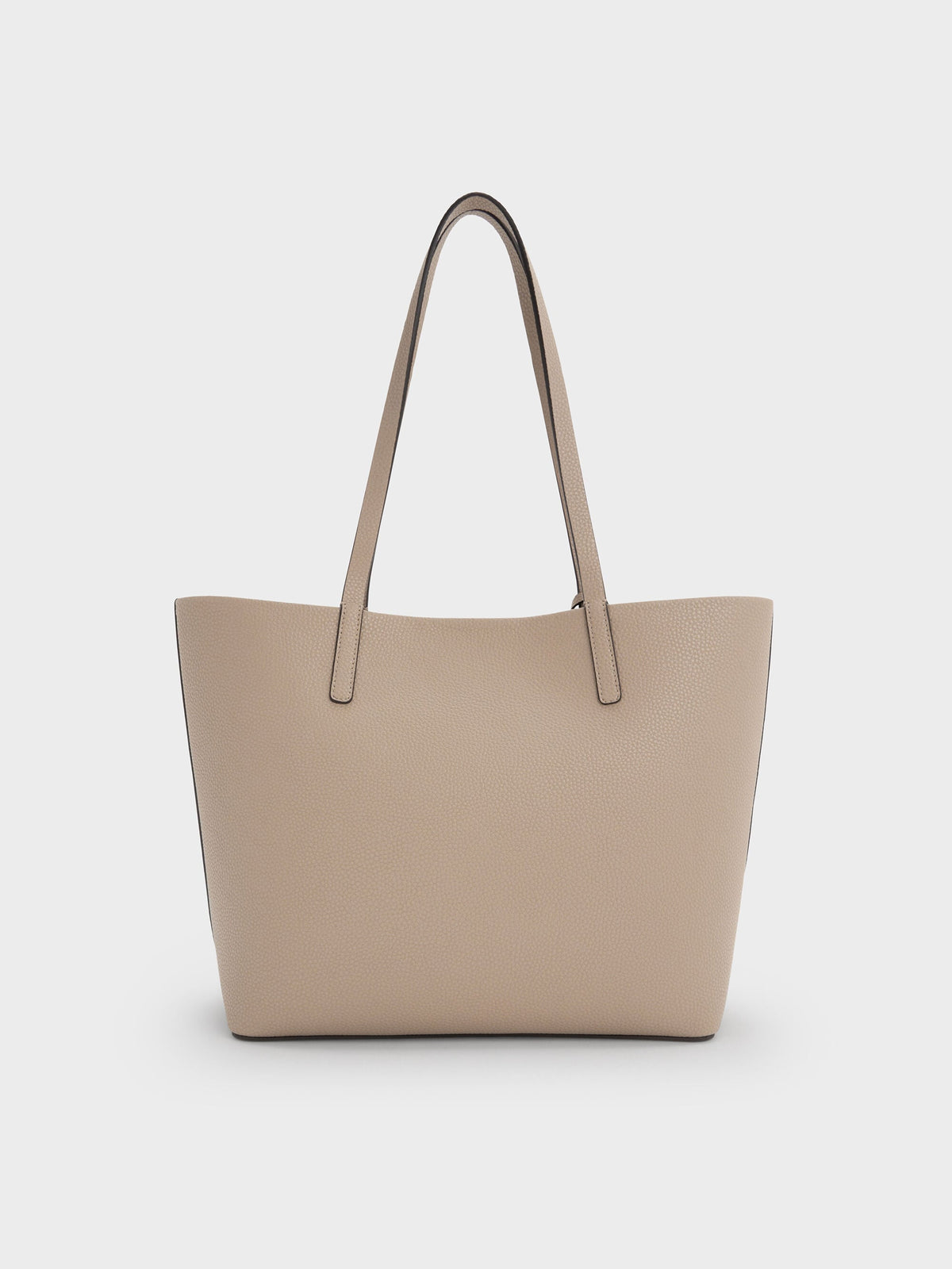 CHARLES & KEITH Best Seller | Beryl Tote Bag - Taupe