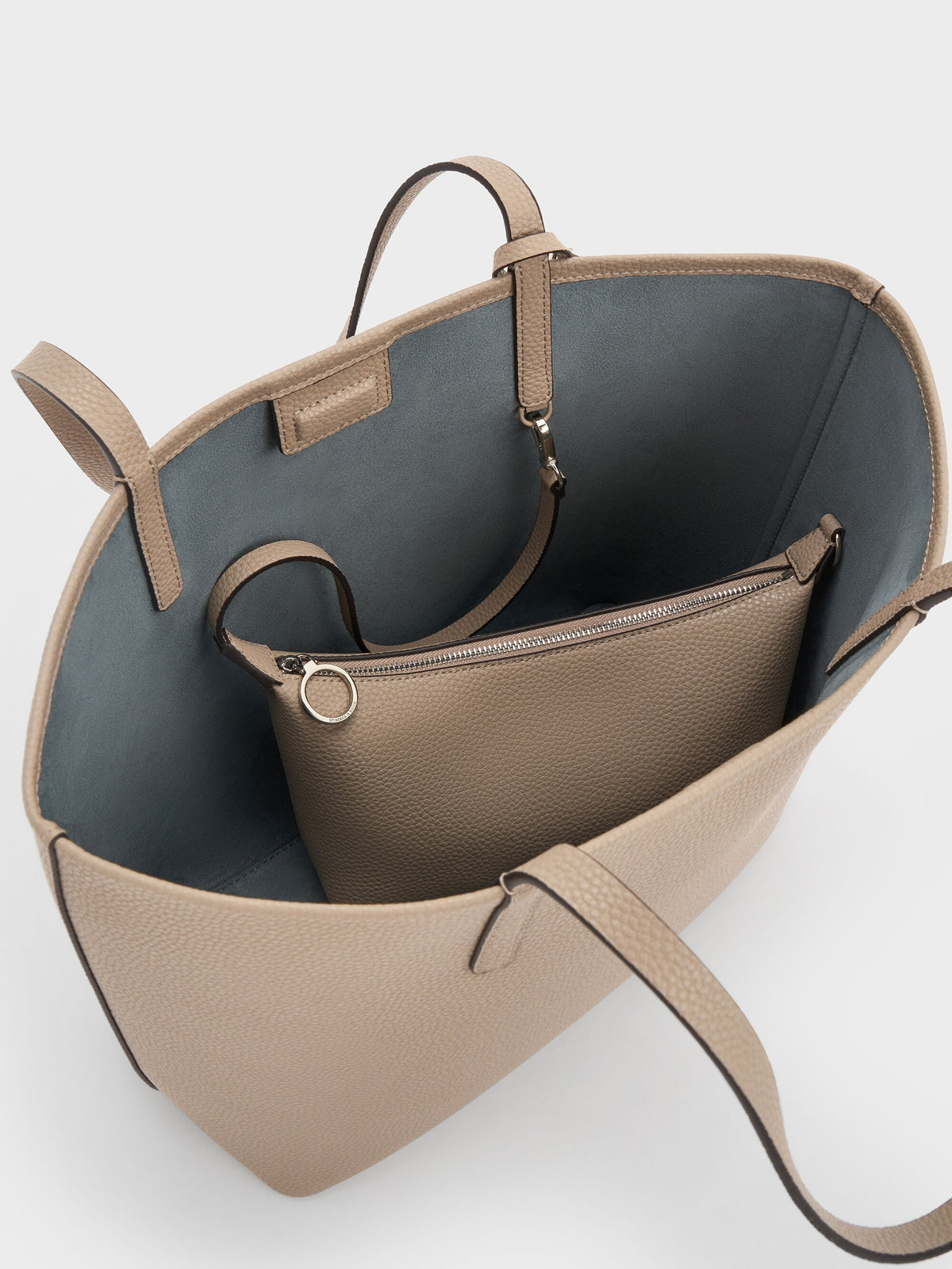 CHARLES & KEITH Best Seller | Beryl Tote Bag - Taupe