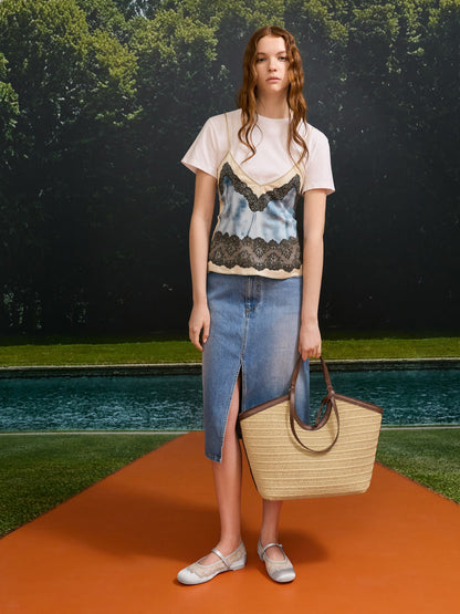 CHARLES & KEITH Premium | Ivette Raffia Woven Tote Bag - Multi