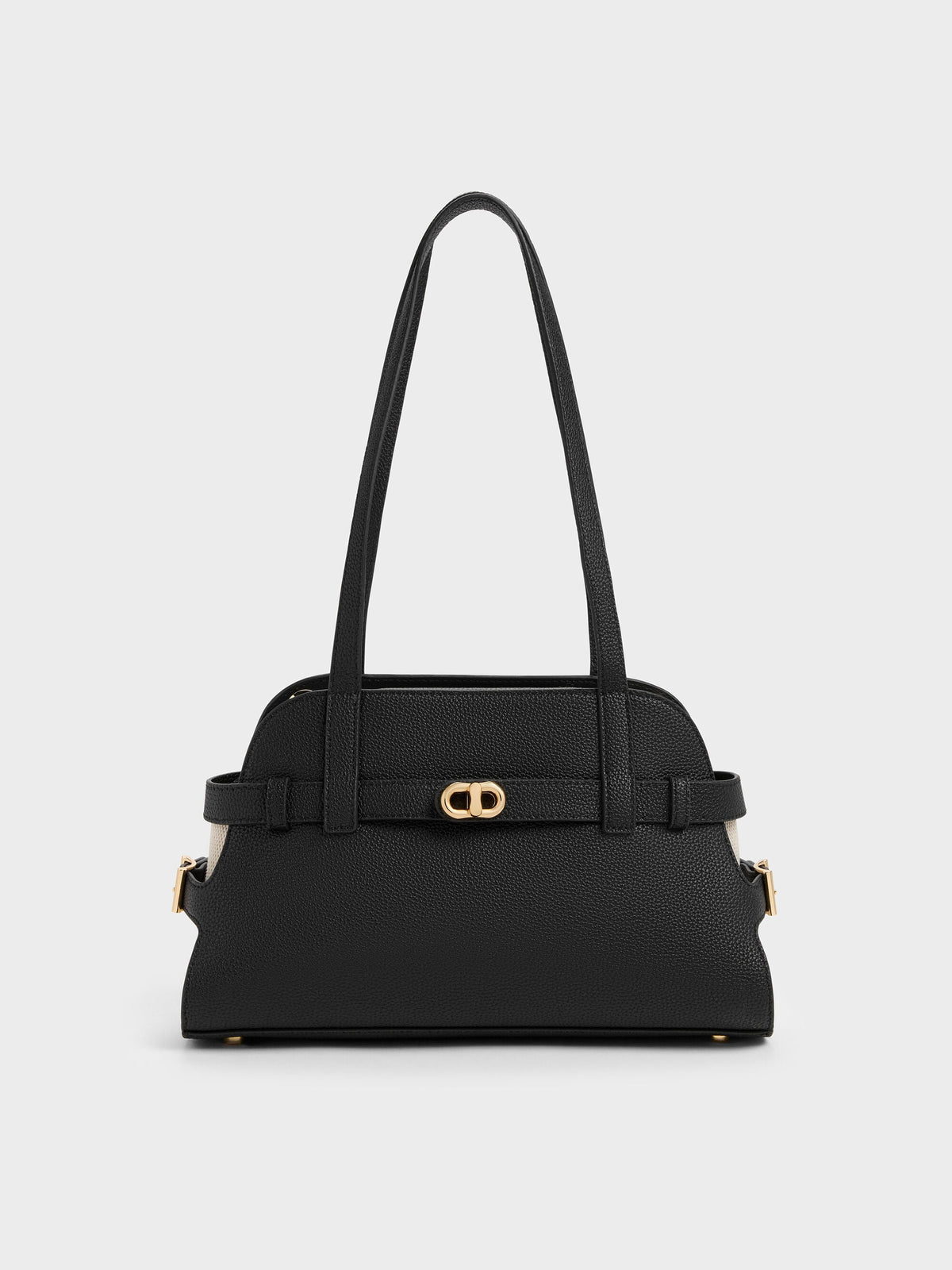 CHARLES & KEITH Quality | Aubrielle Belted Shoulder Bag - Black