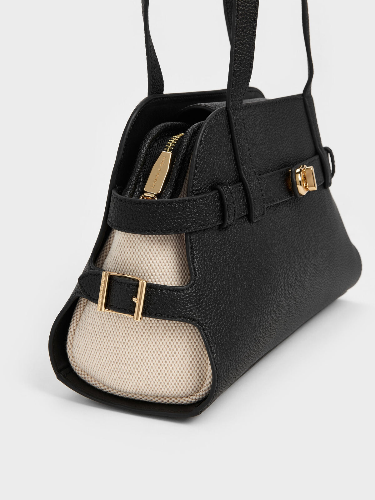 CHARLES & KEITH Quality | Aubrielle Belted Shoulder Bag - Black
