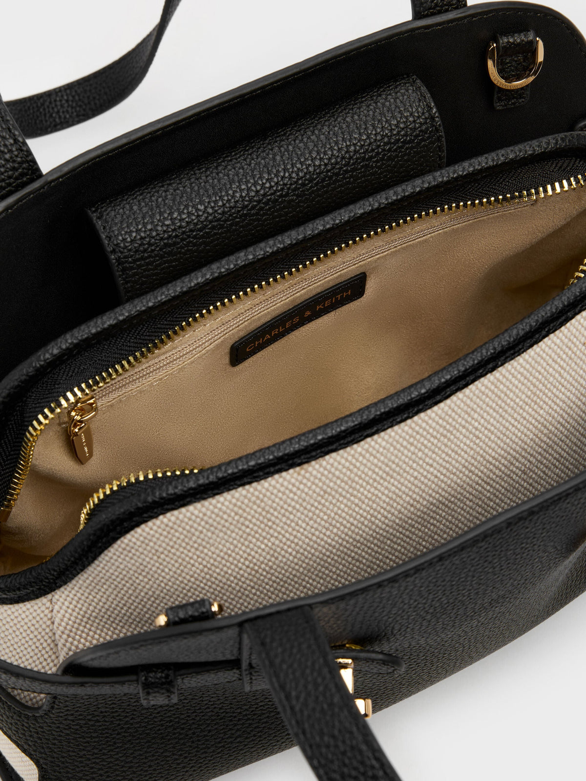 CHARLES & KEITH Quality | Aubrielle Belted Shoulder Bag - Black