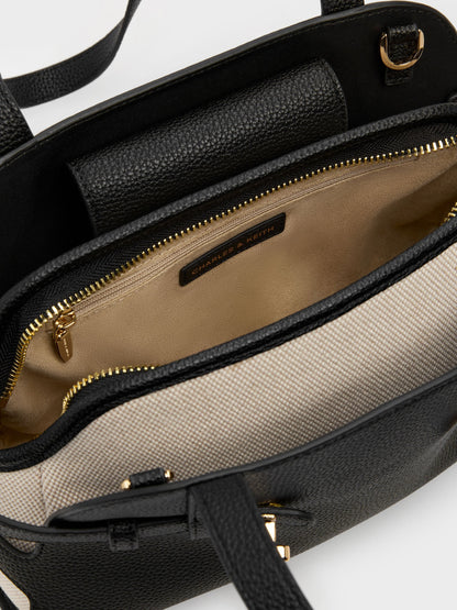 CHARLES & KEITH Quality | Aubrielle Belted Shoulder Bag - Black