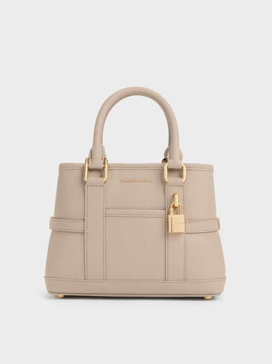 CHARLES & KEITH Smart Buy | Mini Scottie Tote Bag - Taupe