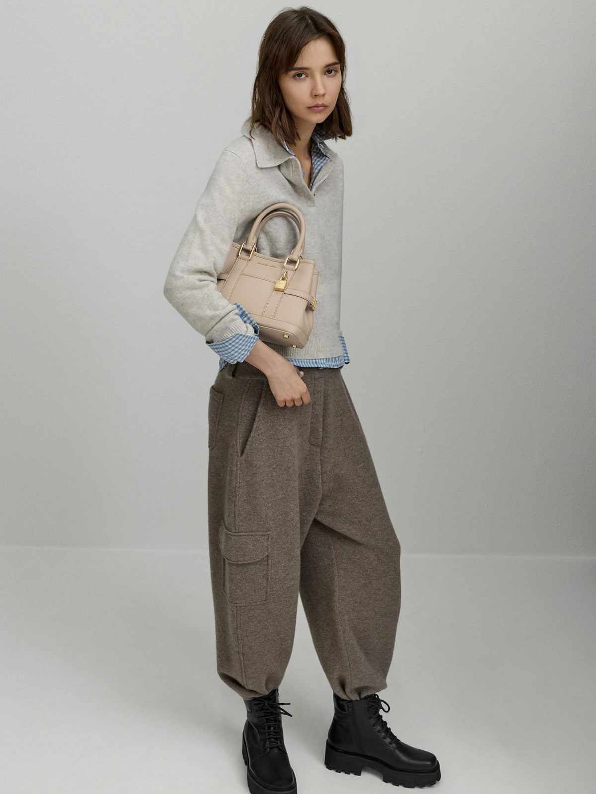 CHARLES & KEITH Smart Buy | Mini Scottie Tote Bag - Taupe