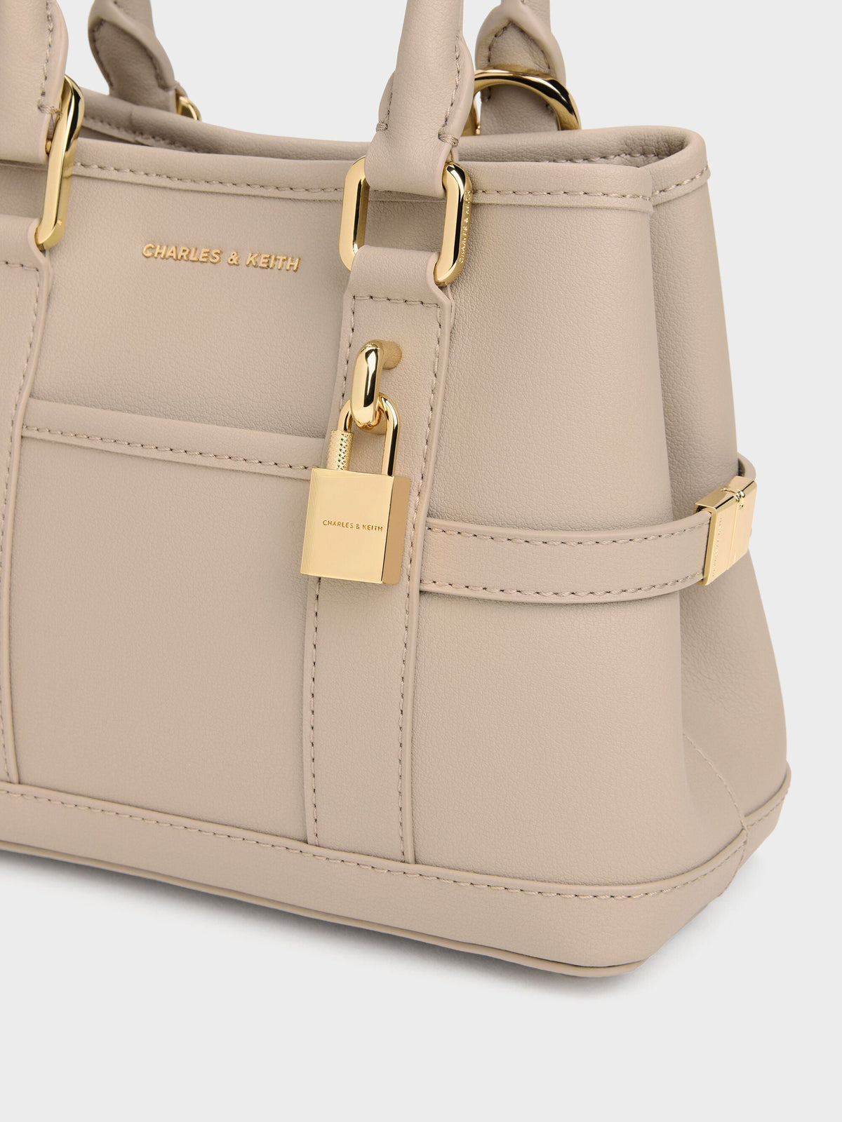 CHARLES & KEITH Smart Buy | Mini Scottie Tote Bag - Taupe
