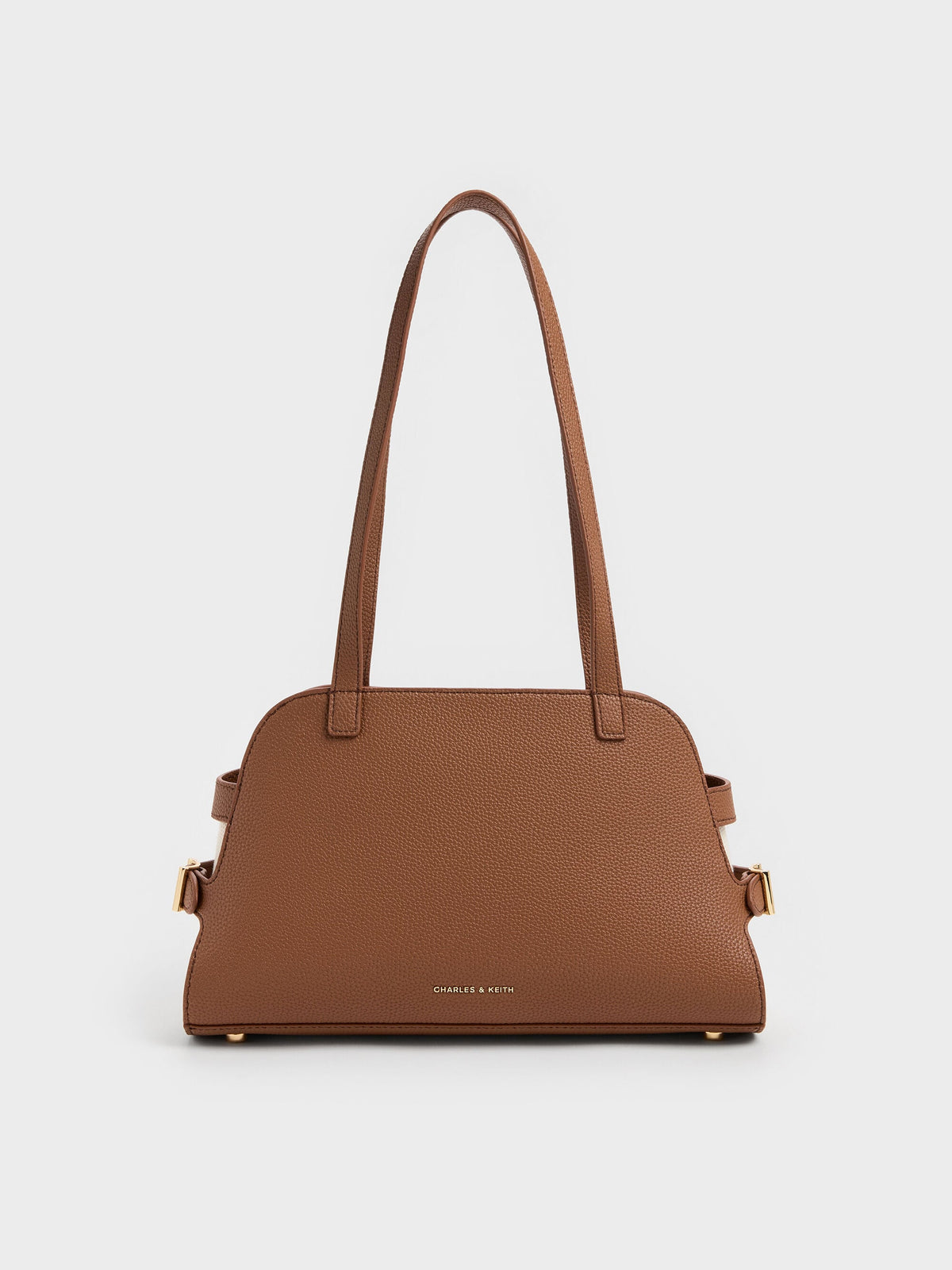 CHARLES & KEITH Latest | Aubrielle Belted Shoulder Bag - Chocolate