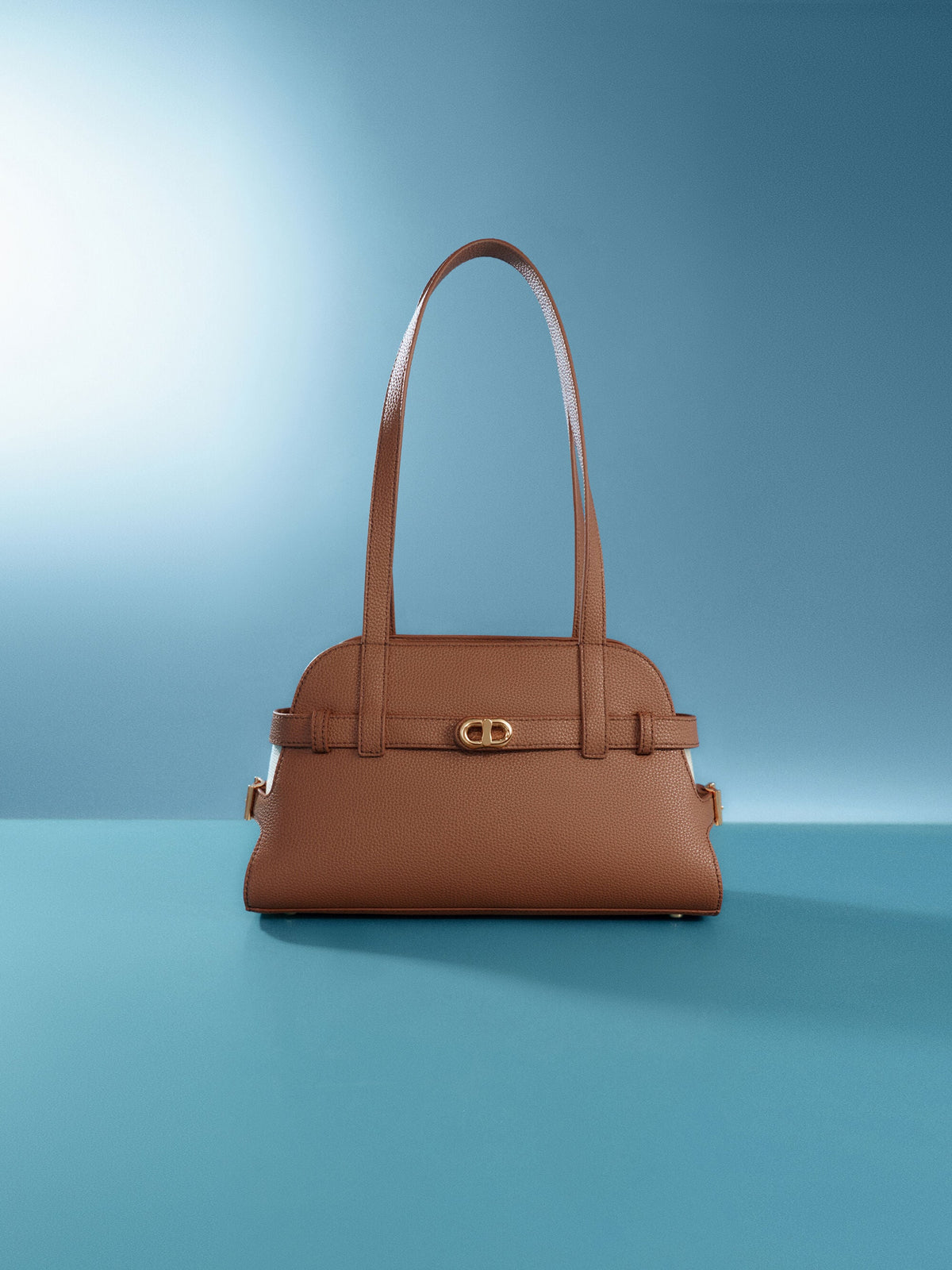 CHARLES & KEITH Latest | Aubrielle Belted Shoulder Bag - Chocolate