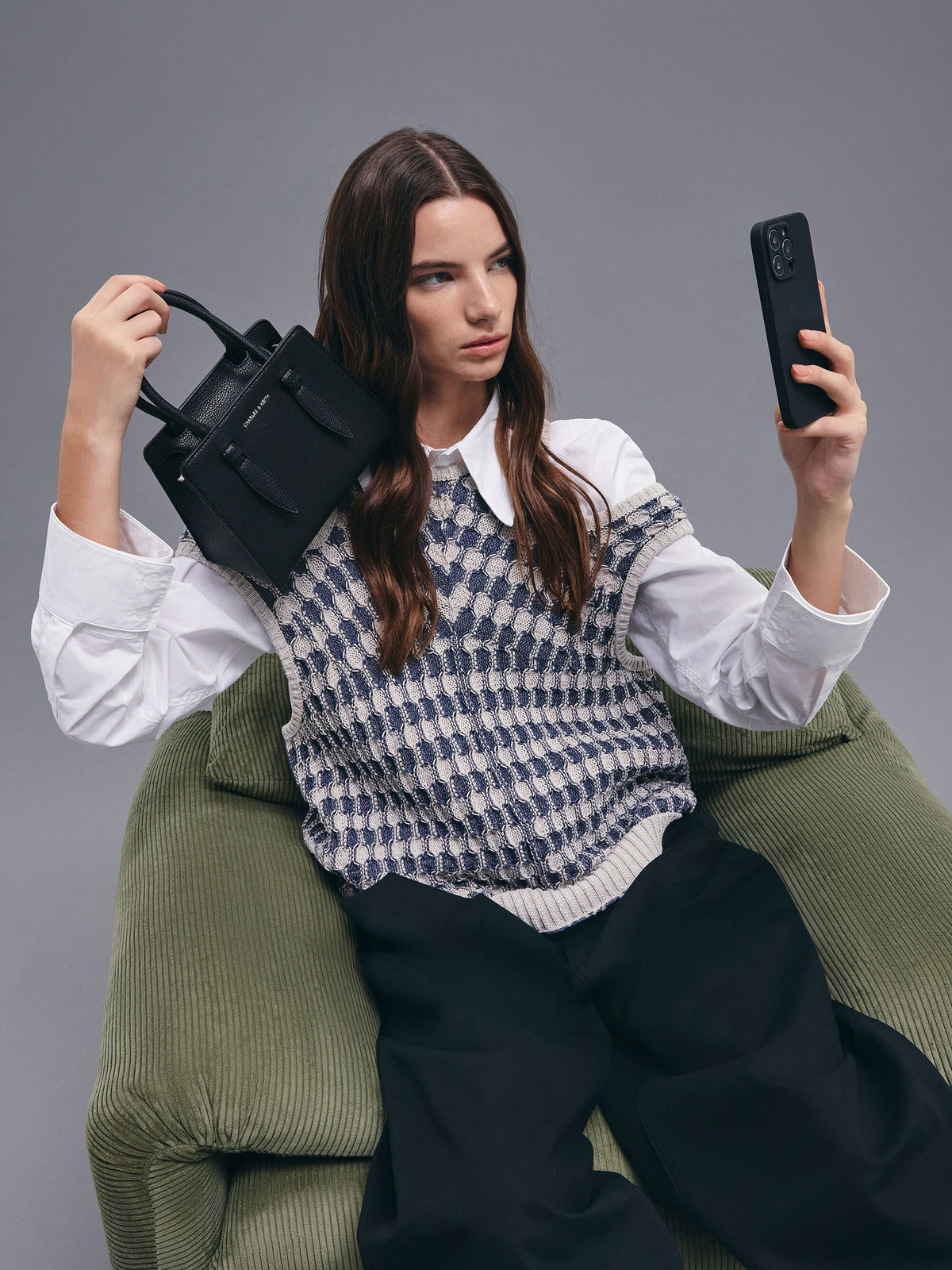 CHARLES & KEITH Discount | Allyn Structured Trapeze Tote Bag - Noir
