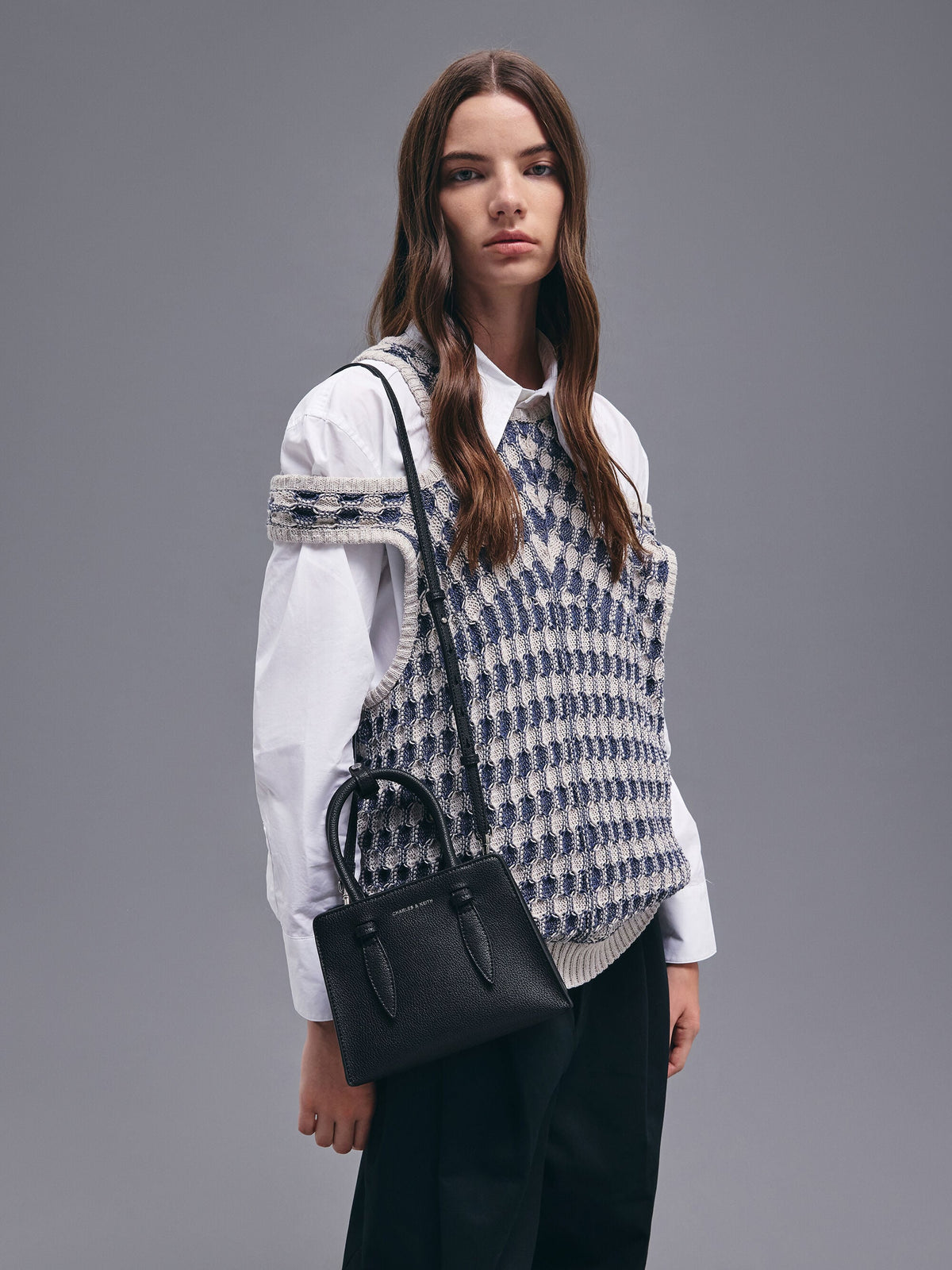 CHARLES & KEITH Discount | Allyn Structured Trapeze Tote Bag - Noir