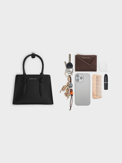 CHARLES & KEITH Discount | Allyn Structured Trapeze Tote Bag - Noir