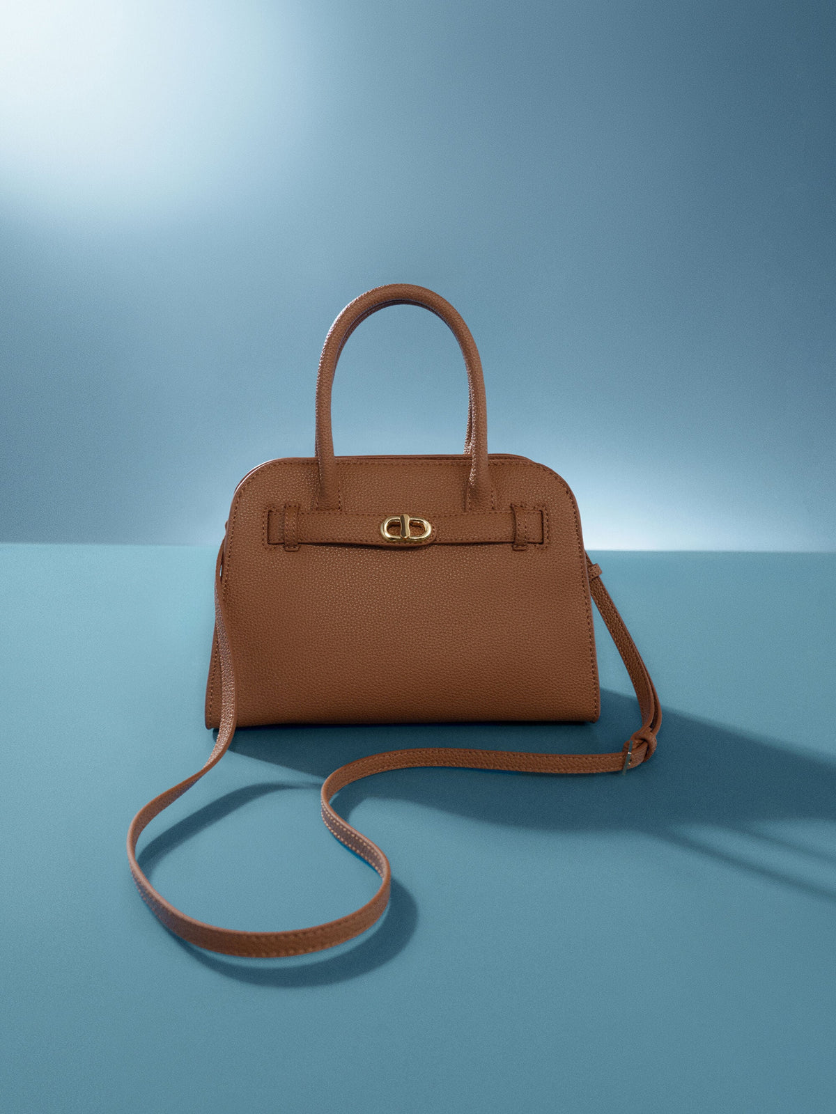 CHARLES & KEITH Exclusive | Aubrielle Belted Tote Bag - Chocolate