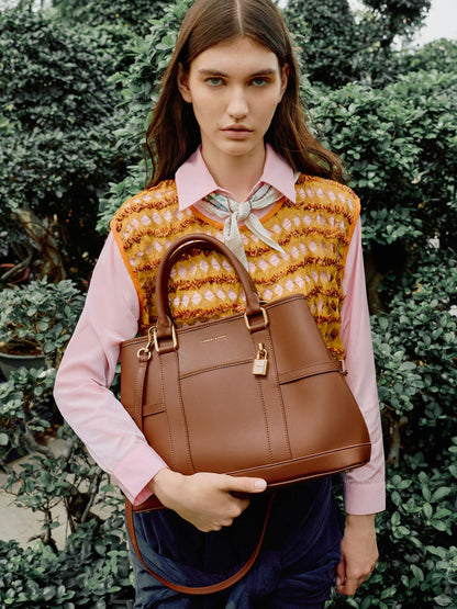 CHARLES & KEITH Best Price | Scottie Tote Bag - Chocolate