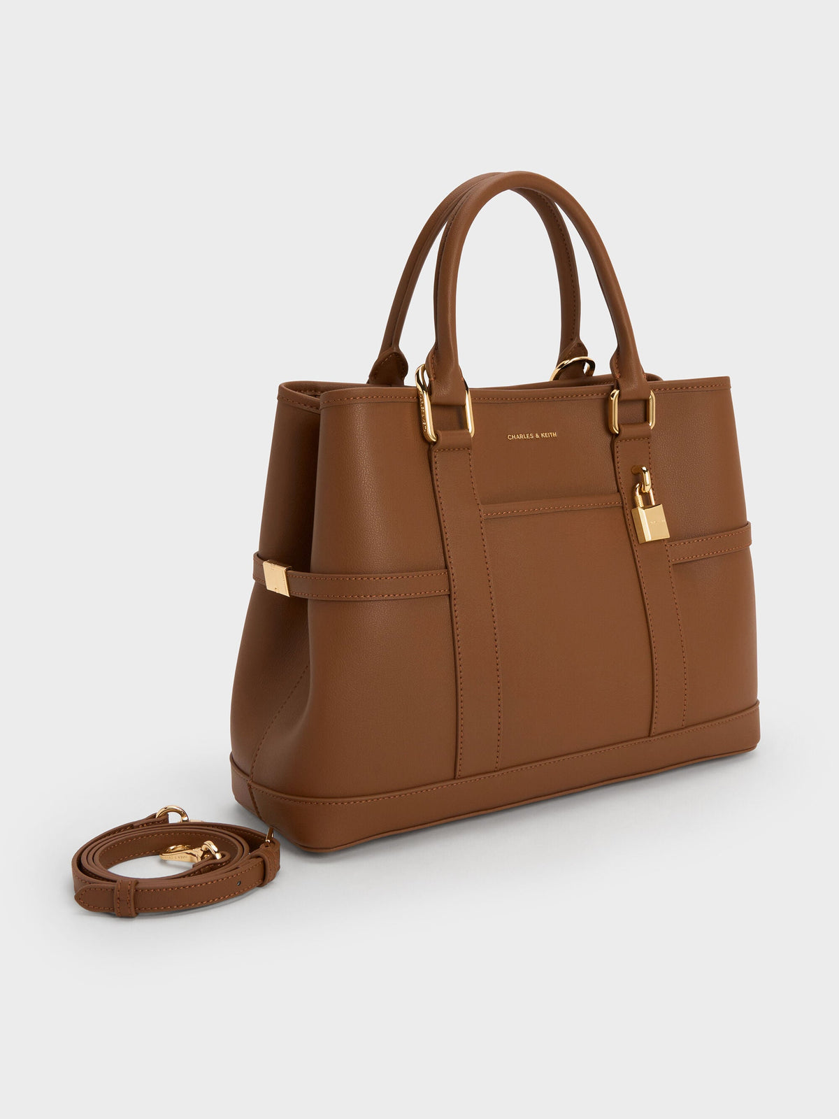 CHARLES & KEITH Best Price | Scottie Tote Bag - Chocolate