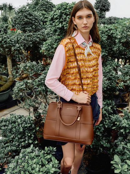 CHARLES & KEITH Best Price | Scottie Tote Bag - Chocolate