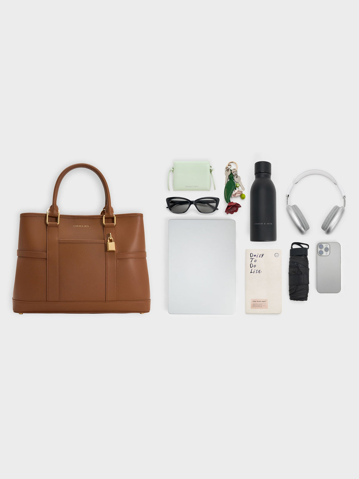 CHARLES & KEITH Best Price | Scottie Tote Bag - Chocolate