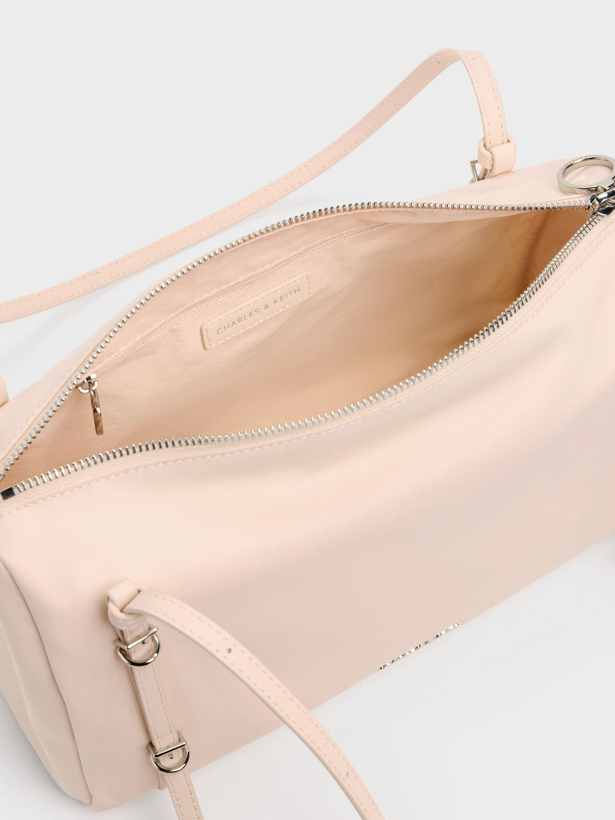 CHARLES & KEITH Top Pick | Levy Nylon Shoulder Bag - Soft Pink
