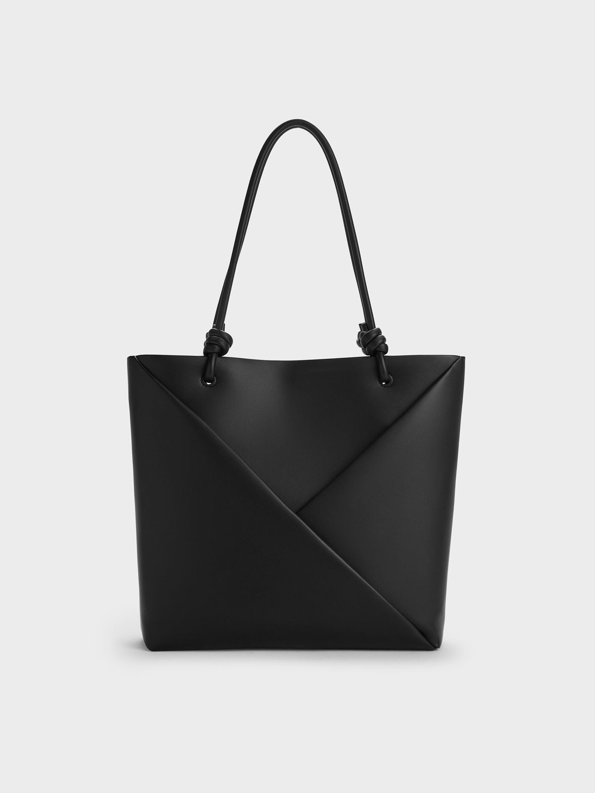 CHARLES & KEITH Trusted | Midori Geometric Tote Bag - Jet Black