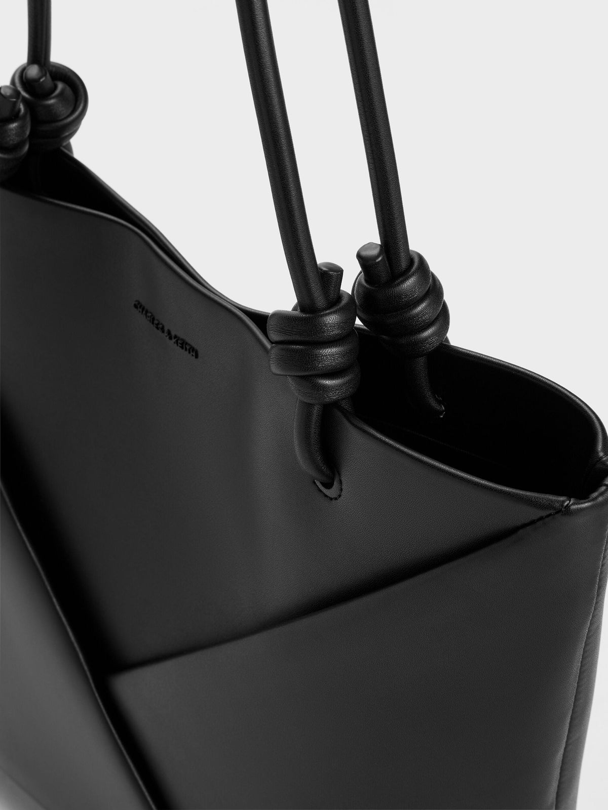CHARLES & KEITH Trusted | Midori Geometric Tote Bag - Jet Black