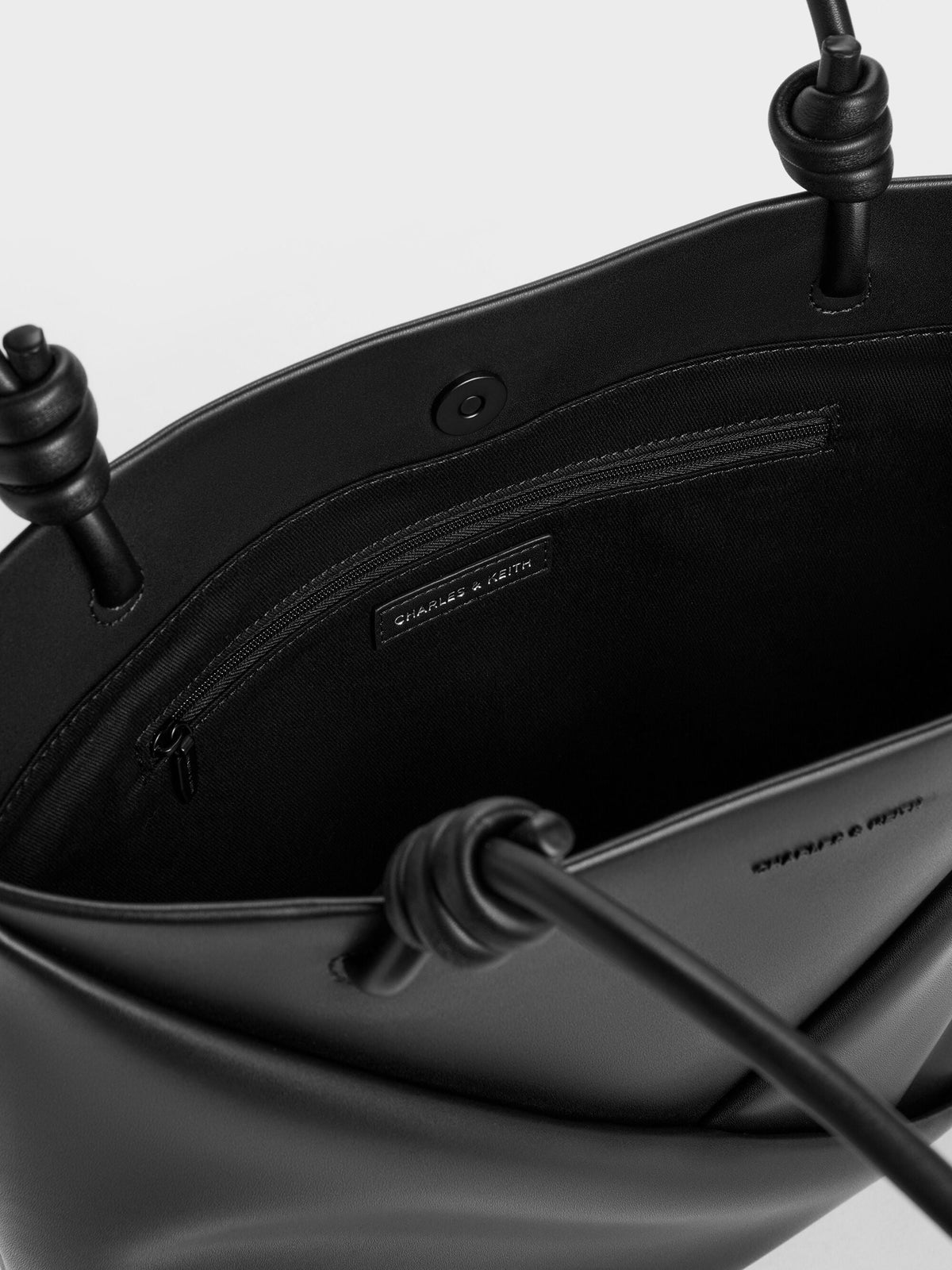 CHARLES & KEITH Trusted | Midori Geometric Tote Bag - Jet Black
