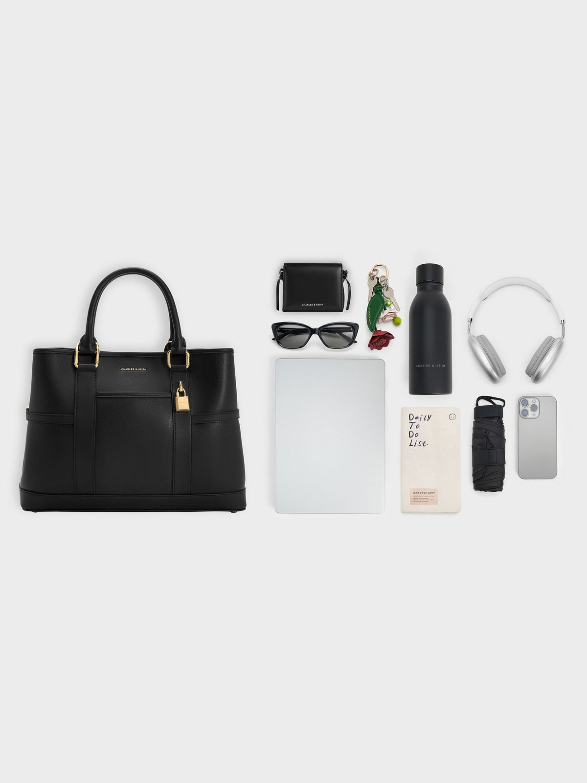 CHARLES & KEITH Value | Scottie Tote Bag - Black