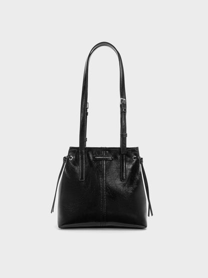 CHARLES & KEITH Sale | Noane Elongated-Handle Tote Bag - Noir