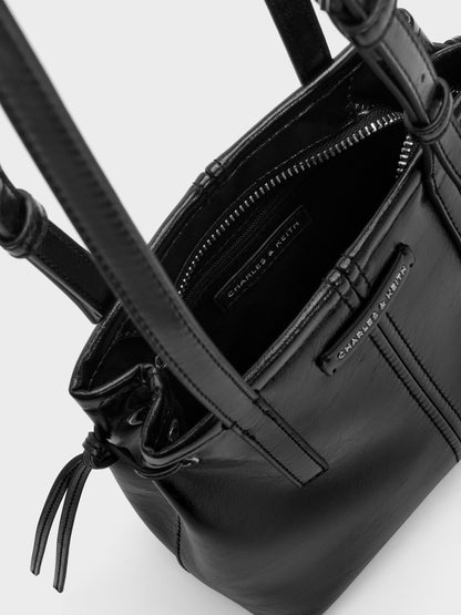 CHARLES & KEITH Sale | Noane Elongated-Handle Tote Bag - Noir