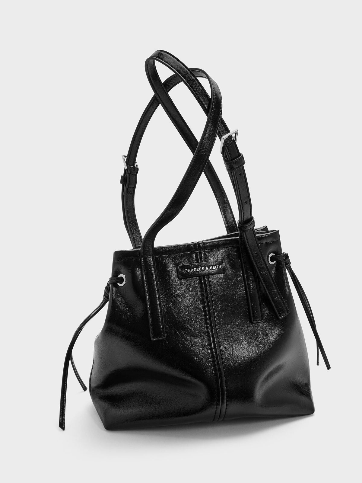 CHARLES & KEITH Sale | Noane Elongated-Handle Tote Bag - Noir