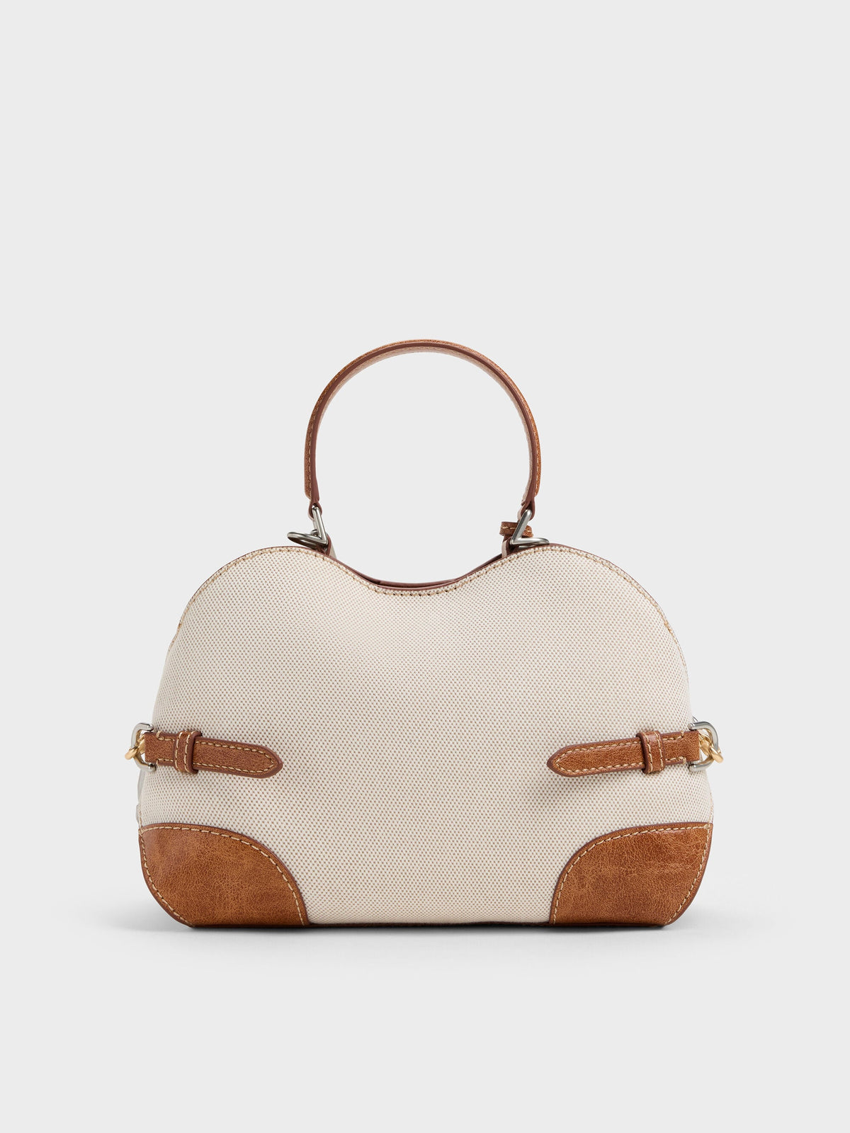 CHARLES & KEITH Premium | Delfina Canvas Chain Side-Belt Tote Bag - Multi