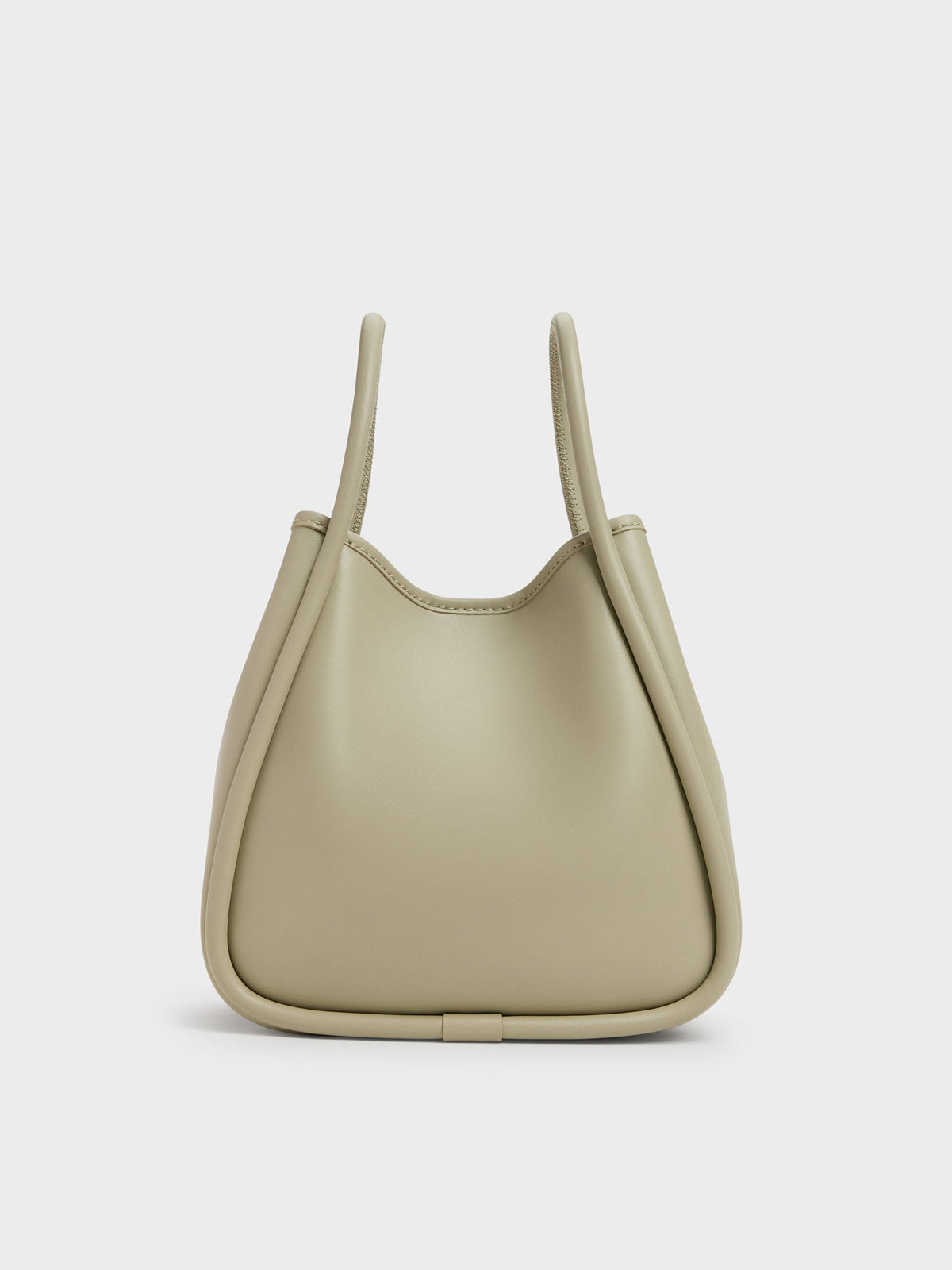 CHARLES & KEITH Exclusive | Mini Lyla Tubular Tote Bag - Pale Olive