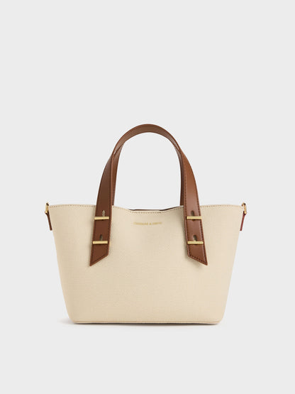 CHARLES & KEITH Deals | Mini Shania Canvas Tote Bag - Multi