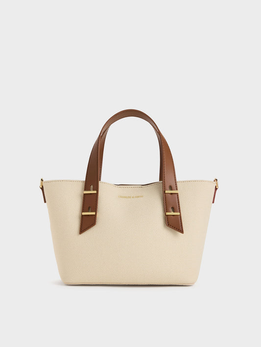 CHARLES & KEITH Deals | Mini Shania Canvas Tote Bag - Multi