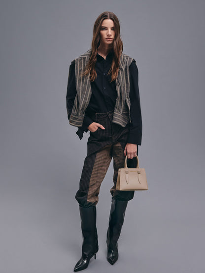 CHARLES & KEITH Value | Allyn Structured Trapeze Tote Bag - Taupe