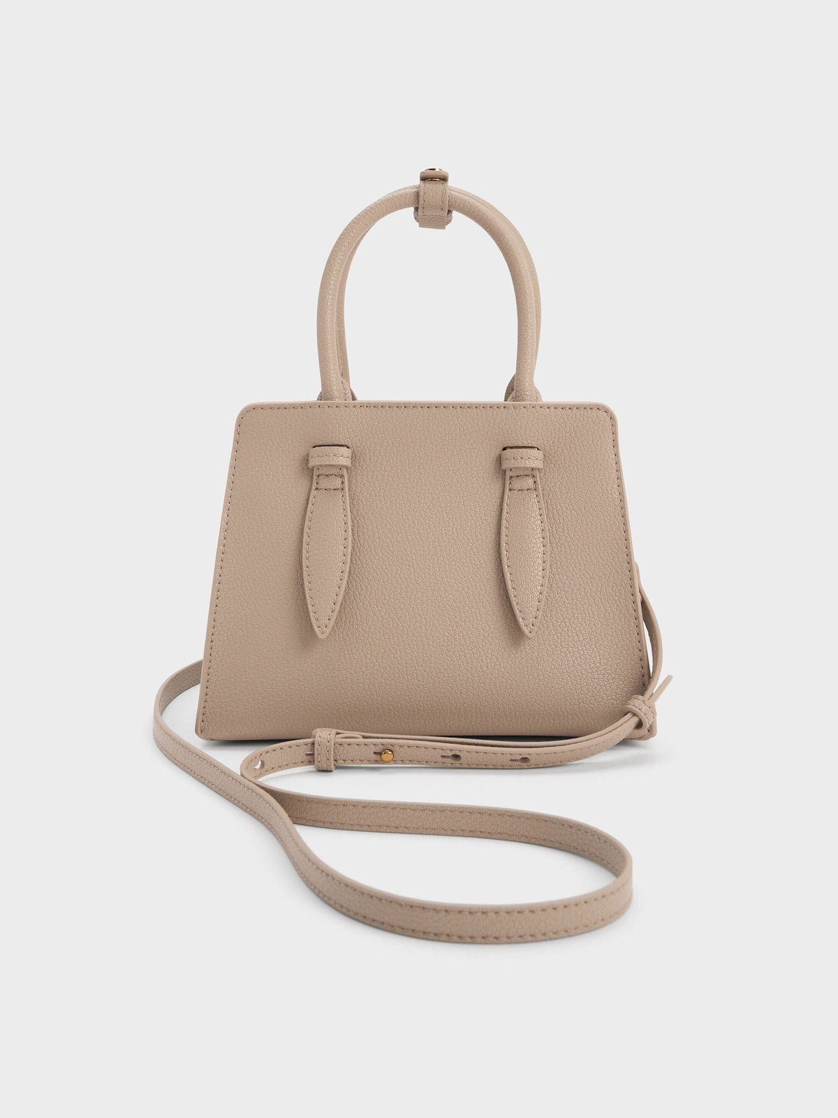 CHARLES & KEITH Value | Allyn Structured Trapeze Tote Bag - Taupe