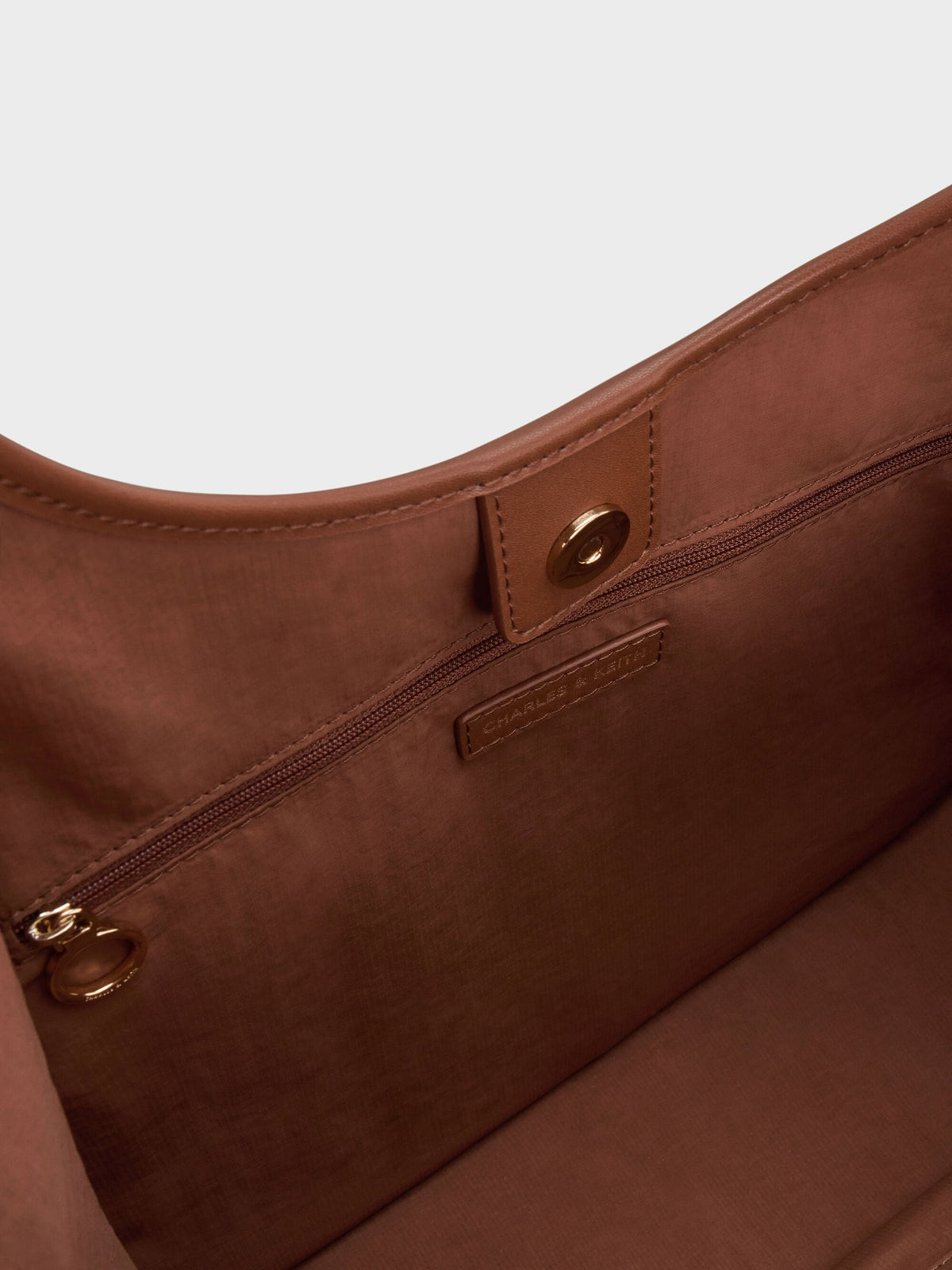 CHARLES & KEITH Essential | Sianna Canvas Contrast-Trim Tote Bag - Taupe Canvas