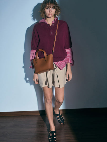 CHARLES & KEITH Exclusive | Mini Shania Tote Bag - Chocolate