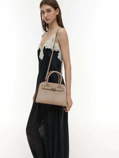 CHARLES & KEITH Deals | Aubrielle Belted Tote Bag - Taupe