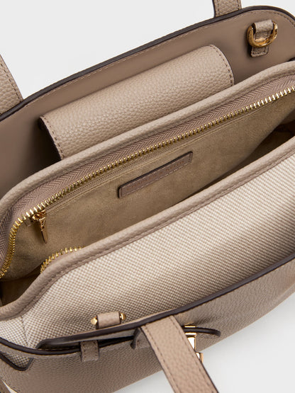 CHARLES & KEITH Quality | Aubrielle Belted Shoulder Bag - Taupe